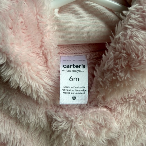 Carter’s Hooded Fleece Baby Bunting Pramsuit Bear Ears, 6 mo. - Picture 4 of 6